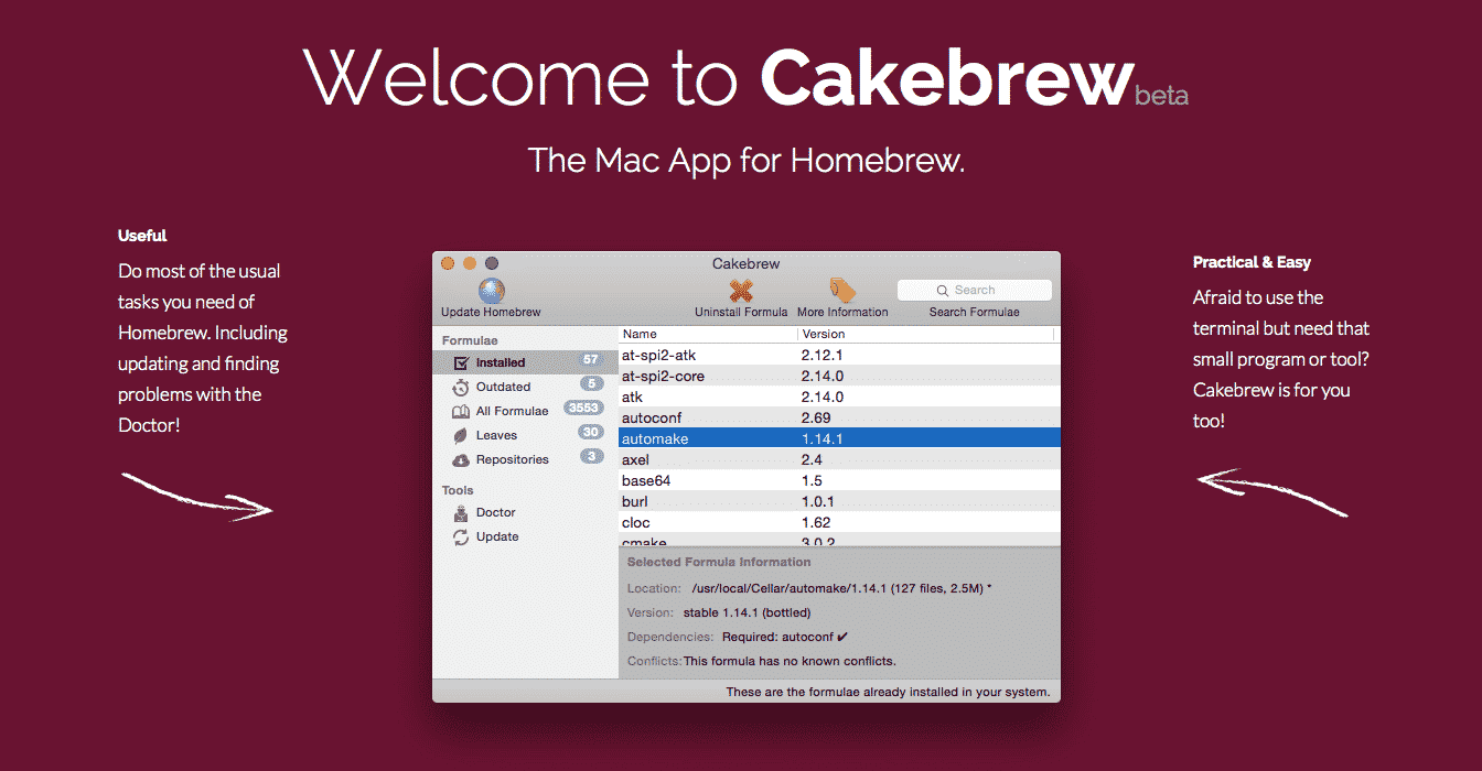 CakeBrew : Homebrew pour les nuls